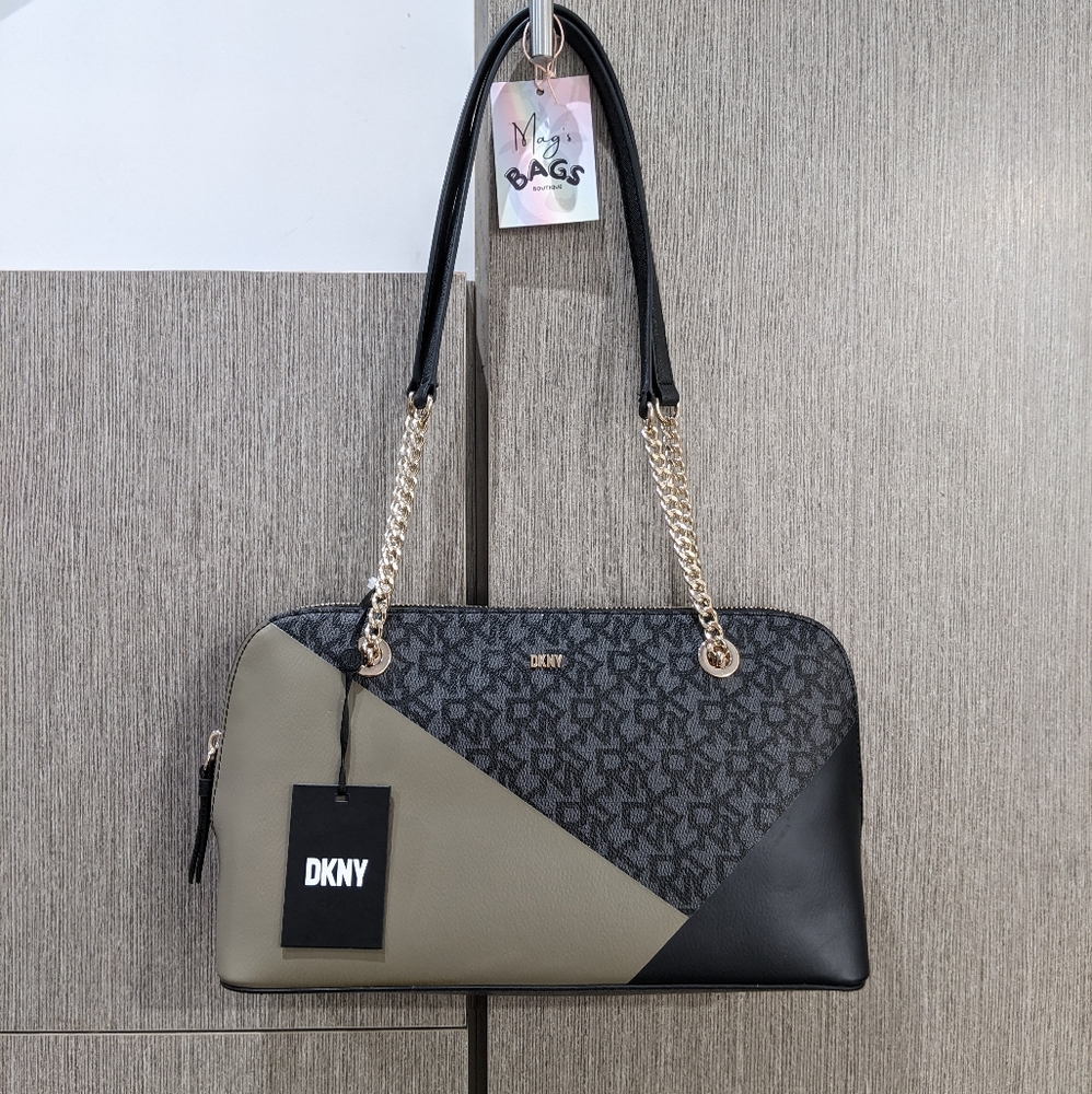 DKNY: Tricolor Bryant Medium Top Zip Shoulder Bag
